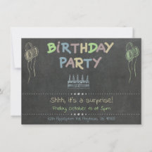 Invitación sorpresa para la fiesta de cumpleaños d
