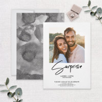Sorpresa Partido de compromiso de fotografías en b