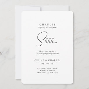 Invitación Sorpresa Propuesta Redondeada Clásico Moderno