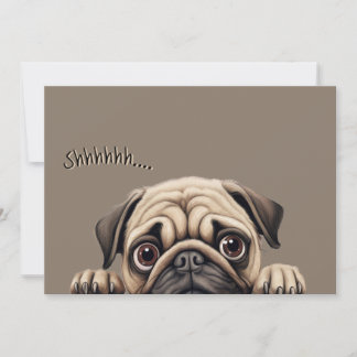 Invitación Sorpresa Pug | Fiesta de Jubilación