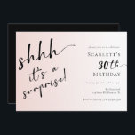 Invitación Sorpresa Rubor Pink Photo 30th 40th Birthday Fiest<br><div class="desc">Sorpresa Moderno Rubor Foto Rosa 30.ª 40.ª Invitación a la Fiesta de Cumpleaños. La elegante invitación puede ser editada para que se ajuste a cualquier año de fiesta de cumpleaños que termine en una "th" como 20,  25,  30,  35,  40,  50,  60.</div>