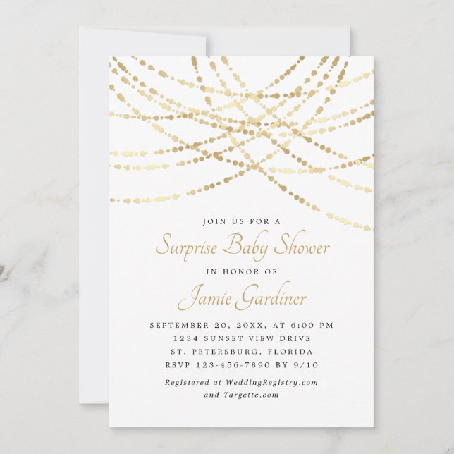 Invitación Sorpresa Sexo Neutral de Baby Shower (Anverso)