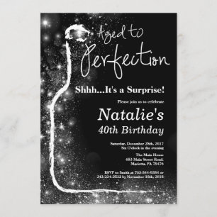 Invitación Sorpresa: Vino de cumpleaños 40, envejecido a la p