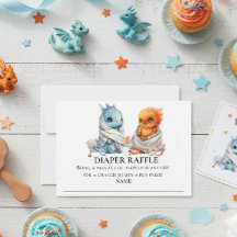 Sorteo de pañales Dragón Fénix Gemelos Baby shower