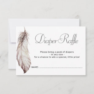 Invitación Sorteo de pañales neutrales para el género Feather