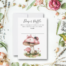 Invitación Sorteo de pañales para Baby Shower de Mariquita Ro