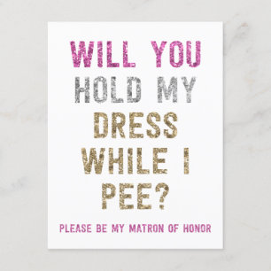 Invitación Sostén mi vestido mientras hago pipí   Matrona de 