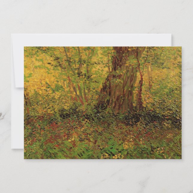 Invitación Sotobosque de Vincent van Gogh (Anverso)