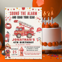 Sound the Alarm! Firefighter Birthday for Boys
