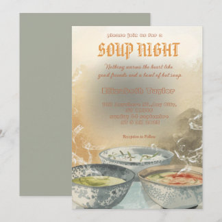 Invitación Soup Night Dinner Party Invitations