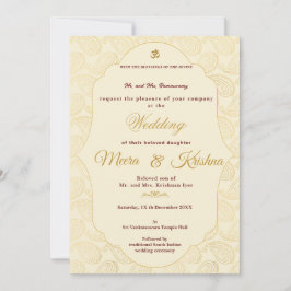 Invitación South Indian Wedding Invitation