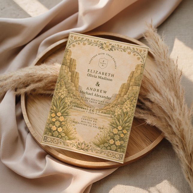 Invitación Southwestern Desert Floral Wedding (Subido por el creador)