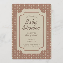 Invitación Southwestern Geometric Gender Neutral Brown Beige