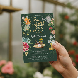 Invitación Sow Mucha Bebé de Amor en Bloom Garden Baby Shower
