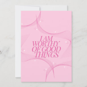 Invitación Soy digno de cosas buenas Cita, Rosa