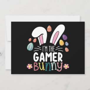 Invitación Soy el juego de pascua de gamer Bunny