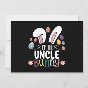 Invitación Soy el tío de los conejitos de la familia de Pascu