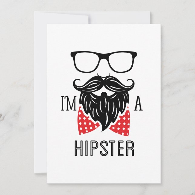 Invitación Soy Hipster (Anverso)