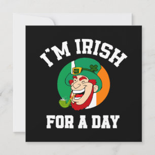 Invitación Soy irlandés por un día de san patrono