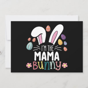 Invitación Soy la familia de mamá conejita de Pascua