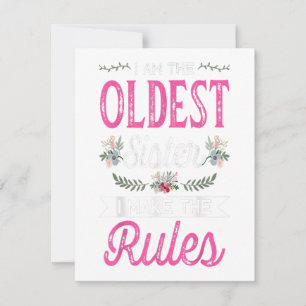 Invitación Soy La Mayor Hago La Regla Regalo De Hermana Mayor