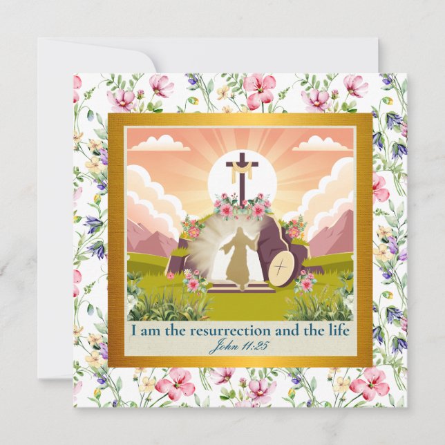 Invitación Soy la resurrección y la vida (Anverso)