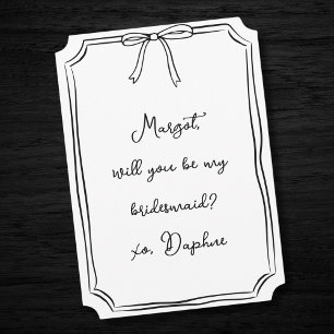 Invitación ¿Soy mi dama de honor? Propuesta de la dama de hon