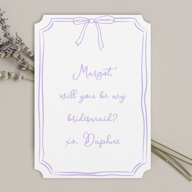 Invitación ¿Soy mi dama de honor? Propuesta de Lavender Coque (Subido por el creador)