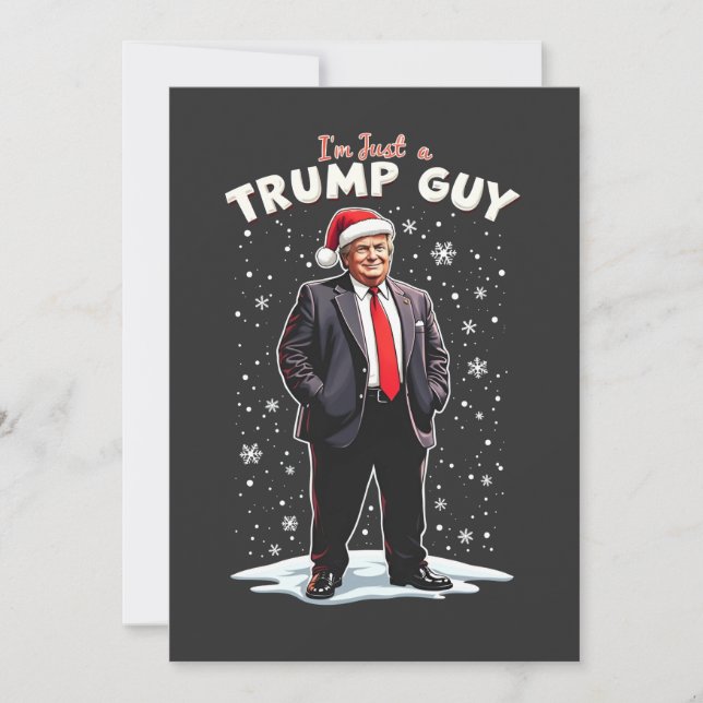 Invitación Soy solo un Navidad de Trump Guy Chill Santa (Anverso)