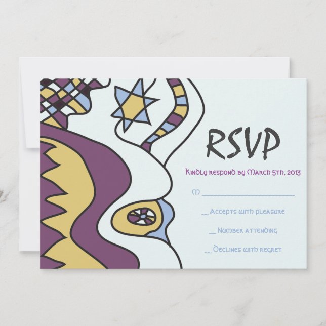 Invitación Soy tan GUAY Bar Bat Mitzvah Invitation Reply card (Anverso)