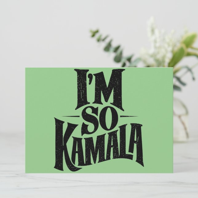 Invitación Soy tan Kamala Brat Green Meme (Anverso de pie)
