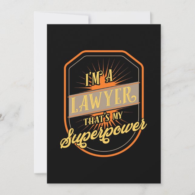 Invitación Soy un abogado (Anverso)