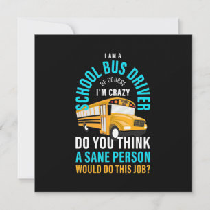 Invitación Soy un conductor de autobús escolar