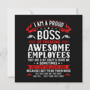 Invitación Soy un jefe orgulloso de empleados increíbles
