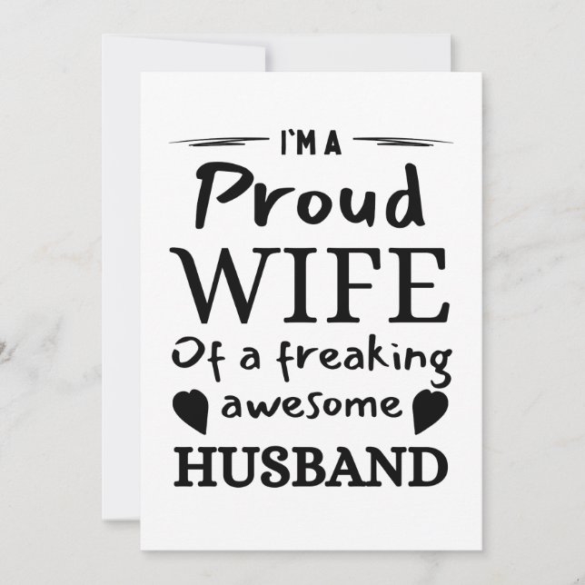 Invitación Soy una esposa orgullosa de un impío esposo (Anverso)