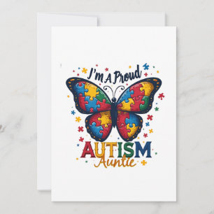 Invitación Soy una orgullosa tía de autismo Conciencia del Au