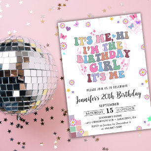 Invitación Soy yo, fiesta de cumpleaños de Hi Groovy Disco Er