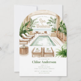 Invitación Spa bohemio | Bachelorette Itinerario de 4 días