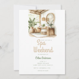 Invitación Spa bohemio | Bachelorette Weekend