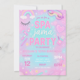 Invitación Spa-Jama Y fiesta de cumpleaños de Sleepover