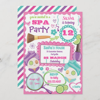 Invitación Spa Party Birthday Invitation