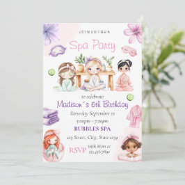 Invitación Spa Party Birthday Invitation