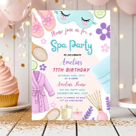 Invitación Spa Party Birthday Invitation, Spa Girl