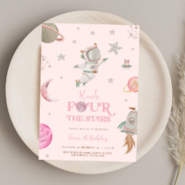 Invitación SPACE 4TH BIRTHDAY Invitation