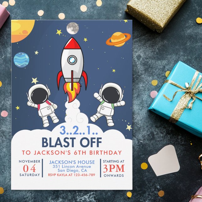 Invitación Space Boy Birthday (Subido por el creador)