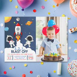 Invitación Space Boy Fun Birthday