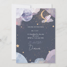 Invitación Space Galaxy Birthday Invitation