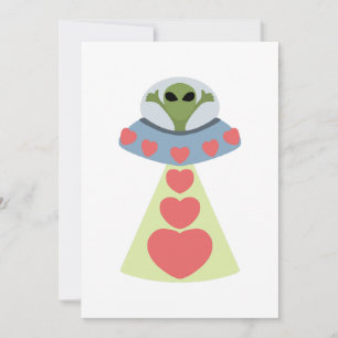 Invitación Space Love Alien Valentine