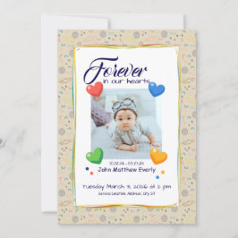 Invitación Space‑Themed 1-Photo Memorial Program