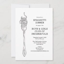 Invitación Spaghetti Dinner Fundraiser